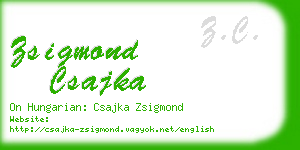 zsigmond csajka business card